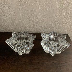Illusions Crystal Star Candle Holder Set